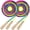 Rainbow, variant on WuPing 2 Pcs Adjustable Jump Ropes, Wooden Handle, 16 ft Rainbow Color Multiplayer Jump Rope for Outdoor Sport Game