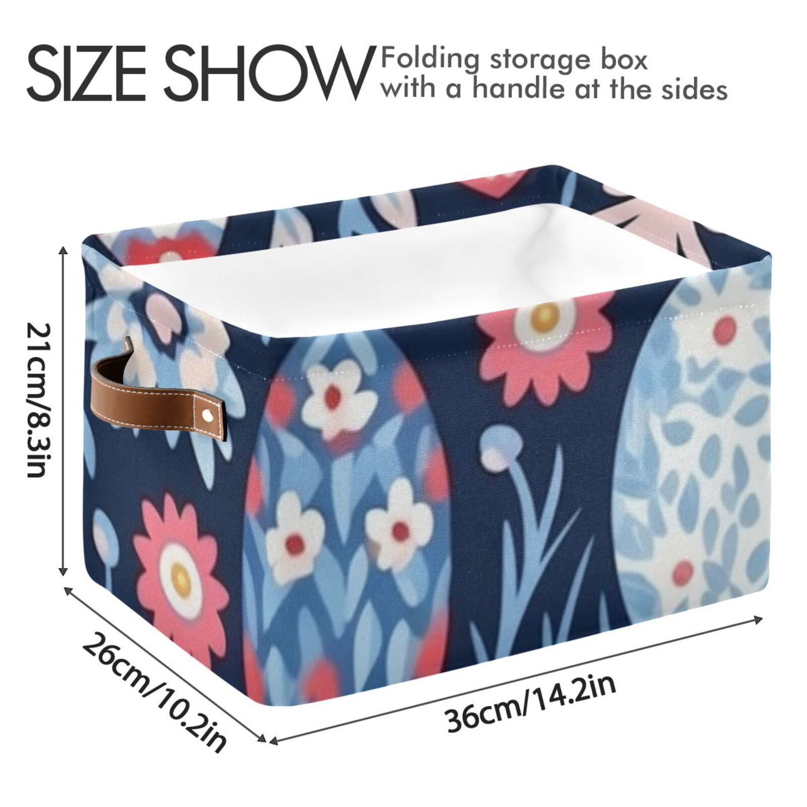 Easter Eggs Flowers Leaves Storage Bins Baskets With Handles Storage Box Clothes Organizer Organization Toys