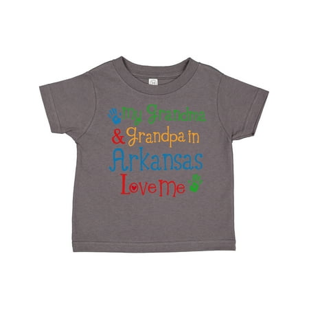 

Inktastic Arkansas Grandma Grandpa Love Me Gift Toddler Boy or Toddler Girl T-Shirt