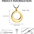 thumbnail image 2 of Circle of Life Eternity Memorial Stainless Steel Pendant Ash Holder Cremation Urns Pendant Eternity Memorial Necklaces for Mom Dad Grandpa Grandma Sister Brother Son Daughter, 2 of 7