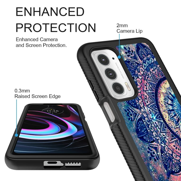 Samsung Galaxy A54 5G Case, Rosebono Hybrid Dual Layer Graphic Design  Pattern Heavy Duty Protection Case For Samsung Galaxy A54 5G (Purple  Flower) 