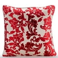 thumbnail image 1 of The HomeCentric Housse de Coussin Décoratif Rouge Cayenne Housse de Coussin Floral Rouge Lot de 2 18x18 Pouces (45x45 cm) Housse de Coussin Carrée en Velours Brûlé Housse de Coussin Floral Pâques - Cayenne Fleurs Rouges, 1 of 3