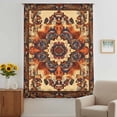 thumbnail image 3 of Bohemian Flower Sheer Curtains 54 Inches Long, Boho Tribal Colorful Distressed Printed Light Filering Curtains, Breathable Simi Curtain Privacy Drapes for Kitchen Bathroom Small Window Treatment, 3 of 9