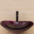 thumbnail image 2 of Wonline Purple Tempered Glass 21.5 x14 x 6.3 Inch Oval Bathroom Vessel Sink, 2 of 8