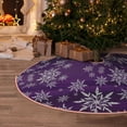 thumbnail image 5 of Sikiie Snowflake Gradient Purple Nativity Christmas Tree Skirt, Jesus Christian Winter Holiday Tree Mat Decoration(30-48IN)30", 5 of 6
