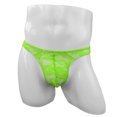 thumbnail image 3 of successthop Underwear Thongs Lace Men Comfortable Underpant Lightweight Soft Solid Confidence Thongs Green Free Size, 3 of 7