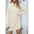 thumbnail image 2 of LAICAIW Robe Chandail Longue Ample à Col Roulé Oversize pour Femmes, 2 of 7