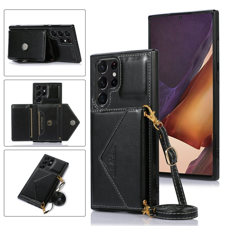 Dteck Crossbody Wallet Case for Samsung Galaxy S23 Ultra
