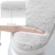 thumbnail image 5 of Cubierta Del Asiento Del Inodoro Engrosado Adhesivo a Prueba de Lluvia Lavable,Cojineta de Inodoro Reutilizable de 2 Piezas 14.9x4.3In,Asiento Del Inodoro Suave, 5 of 6