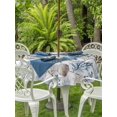 thumbnail image 3 of Outdoor Tablecloth with Umbrella Hole for Patio/Picnic/Party/Camping, Ocean Coastal Waterproof Table Cloth Round Cover Washable, Ocean Nautical Coral Shells Wooden Grain (Dia 54"), 3 of 8