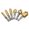 thumbnail image 1 of De Brocas De Biselado Para Herramienta De Biselado 6pcs HSS 90  degree 6, 8, 9, 12, 16, 19mm Brocas Avellanadoras, 1 of 8
