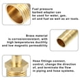 thumbnail image 3 of Unique Bargains 10 Set 8mm 1/4' BSP Male Thread Adapter Brass Hose Socket Compression Fittings with Clamps, 3 of 8