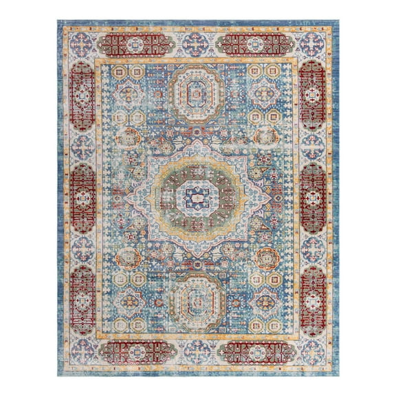 Unique Loom Austin Collection Area Rug - Hamilton (10' x 13' 1" Rectangle Blue/Beige)
