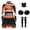 Orange Black, variant on Kids Girls Cheer Leader Uniform Dance Top Skirt Set with Pom Poms Cheerleading Outfit Red Black 14