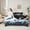 Black Blue, variant on Feelyou Tokyo Ocean Wave Twin Bedding Sets 7pcs, Pink Cherry Blossoms Comforter Set