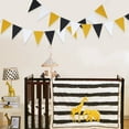 thumbnail image 4 of Paquete de 4 decoraciones de fiesta de oro caliente, banderines triangulares de papel colgantes, banderines, banderines, guirnaldas para graduación, cumpleaños, suministros para fiestas de bodas, 4 of 6