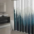 thumbnail image 3 of Rustic Scenery Shower Curtain Black Forest Fog Bird Mountain Polyester Fabric Waterproof Shower Curtain Bathroom 72X72in, 3 of 7