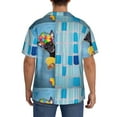 thumbnail image 5 of Disketp Men's Hawaiian Prague Ratter Dog in Bathtub Print Shirts Button Down Holiday Beach Shirts-Small, 5 of 7