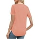 thumbnail image 5 of Sudadera con capucha de buceo,Blusa de encaje con escote en V para mujer, informal, de manga corta, de poliéster, holgada, para uso diario, sopatenor, 5 of 9