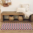 thumbnail image 4 of Red Black White Checkered Pattern Bathroom Rugs Mat,Non Slip Microfiber Bathroom Rug,Rubber Backing,Soft Bathroom Mats for Bathroom Floor,Tub and Shower,47x17in(120x43cm), 4 of 5