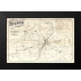 thumbnail image 2 of Wild Apple Portfolio 24x17 Black Modern Framed Museum Art Print Titled - Vintage St Louis Map v2, 2 of 5