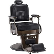 BarberPub Heavy Duty Metal Vintage Barber Chair Hydraulic Recline Salon Beauty Spa Chair 2925 Black