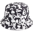 thumbnail image 4 of CoCopeaunts Black White Bucket Hat Reversible Men Fisherman Hat Summer Sun Protection Packable Basin Hat for Adults Teens, 4 of 8