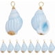 thumbnail image 1 of 10 colgantes de concha marina con motivos de animales marinos y vida oceánica. Colgante de porcelana a granel con alambre de cobre., 1 of 5