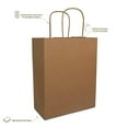 thumbnail image 3 of 8x4x10" - 25 Pcs Brown Kraft Paper Bags with Handles, Birthday Parties, Restaurant takeouts, Shopping, Merchandise, Party, Retail, Gift Bags (25), 3 of 7