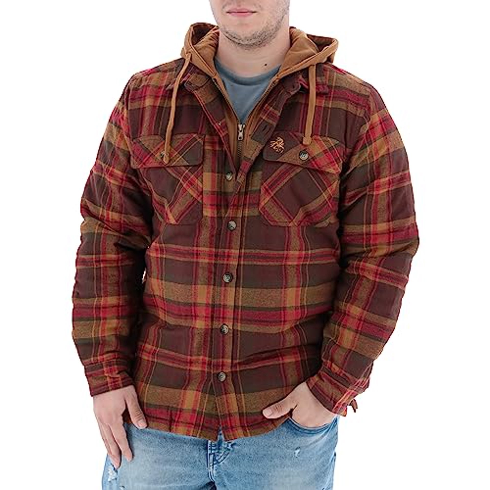 Legendary Whitetails Men's Size Hooded Shirt Jacket, Maplewood Plaid,  X-Large Tall | Walmart Canada