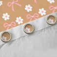 thumbnail image 4 of Erosebridal Cute Bowknot Daisy Black Out Curtains,Cartoon Flowers Blossom Curtains Pack of 2 (42x63 Each) For Girls Kids,Orange White Pink, 4 of 7