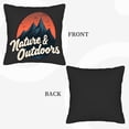 thumbnail image 6 of Set of 2 Vintage Style Throw Pillow Covers 18x18in - Mountain Range Design with Orange Sky Perfect for Couch Bed or Car Decor, 6 of 8