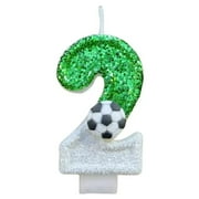 Xiao Hang New 0-9 Number Birthday Candles original two color gradual change Football style birthday cake digital party candle decoration