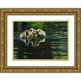 thumbnail image 1 of Tian, Xiaobing 32x24 Gold Ornate Wood Framed with Double Matting Museum Art Print Titled - Cute Baby Canada Geese, 1 of 4