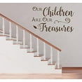 thumbnail image 4 of Our Children are Our Treasures Wall Vinyl Decals Lettering Sticker Family Quote Décor, 33x20, Chocolate Brown, 4 of 5