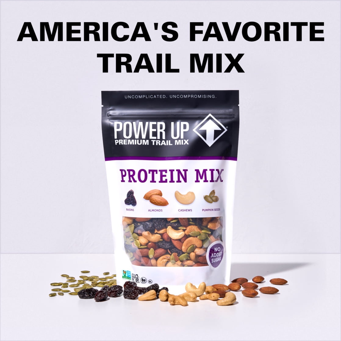 (5 pack) Power Up Trail Mix Protein Mix 14oz, Gluten Free, Vegan, Non-GMO