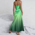 thumbnail image 6 of PNTUTB Summer Women's Fashion Gradient V Neck Sleeveless Split Hem Casual Loose Comfortable Strapless Maxi Dress, 6 of 6
