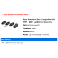 thumbnail image 2 of Front Brake Pad Set - Compatible with 1999 - 2004 Land Rover Discovery - Jurid, 2 of 2