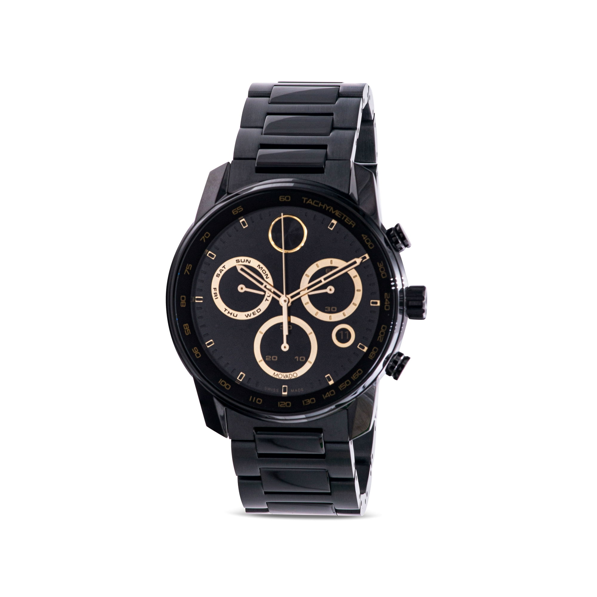 Movado Verso Black ION Men's Quartz Chronograph Watch 3600906