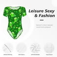 thumbnail image 6 of Rateoe St Patrick's Day2 Printed Women Rash Guard Short Sleeve,Tummy control Swimsuit Surfing Swimsuit Bathing Suit Short-sleeved Onesie UPF 50+, 6 of 6