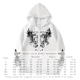 thumbnail image 3 of Unisex Goth Zip Up Hoodie Y2K Aesthetic Graphic Sweatshirt Oversized Hooded Jacket Punk Grunge Streetwear, 3 of 4