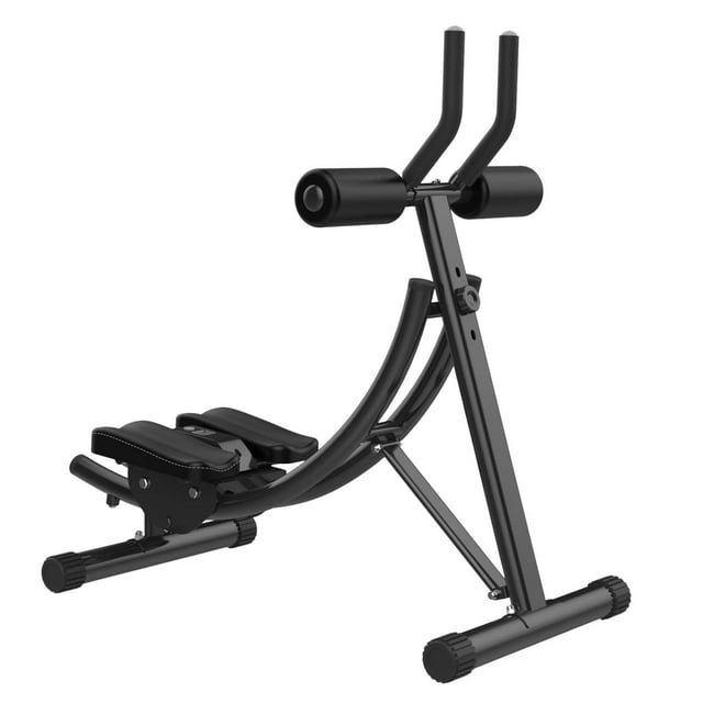 jinwen Foldable ABS Trainer Home Use Fitness Equipment LED Display Body Building Muscle Black