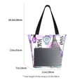 thumbnail image 5 of Gaeub Eiffel Tower and Hearts Printed Tote Bag Grocery Bag Reusable Shoulder Bag with Zip for School Kitchen Park DIY, 5 of 9