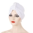thumbnail image 4 of Yigetop Hijab Cap Women Cancer Head Hat Cap Ethnic Bohemian Floral Hair Cover Wrap Turban Headwear Turban Cap Muslim Head Scarf for Women White one Size, 4 of 4