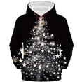 thumbnail image 5 of Cavosen Christmas Zip up Hoodies Big and Tall Long Sleeve Loose Hoodie Christmas Tree Graphic Stretch Drawstring Sweatshirt Outdoor Tops, 5 of 7