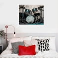 thumbnail image 5 of ARISTURING  Guitar Drum Canvas Wall Art Piano Painting Musical Instruments  20x16in, 5 of 6