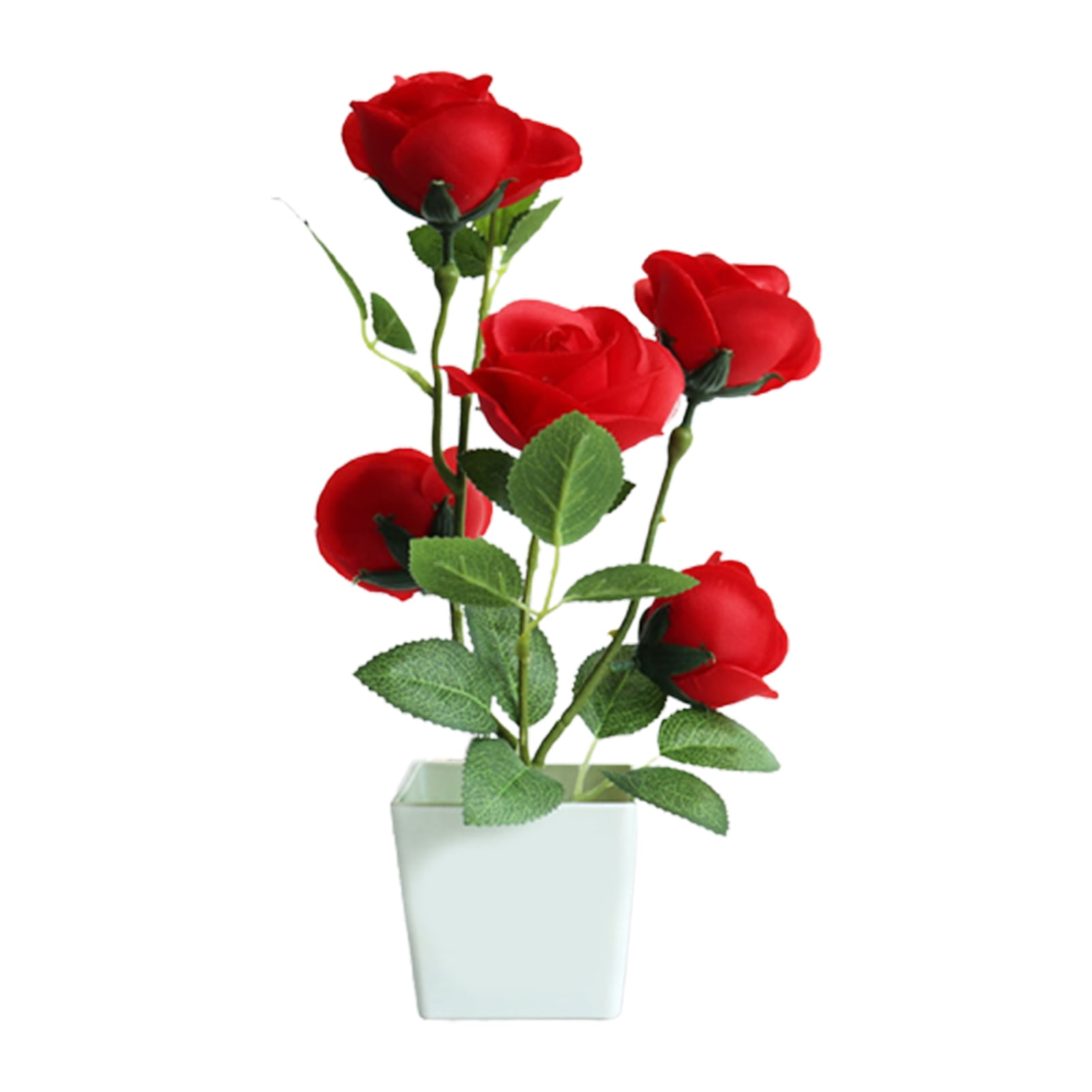 Artificial Bonsai Tree Faux Potted Plant with White Pot 1 Set Artificial Potted Plant