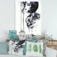 thumbnail image 3 of Designart 'Monochrome Female Portrait With Colorful Makeup' Modern Framed Art Print, 3 of 4