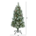 thumbnail image 7 of 4 Frosted Tip British Columbia Mountain Pine Artificial Christmas Tree with 100 Clear Lights, Pine Cones and 228 Bendable Branches, 7 of 7