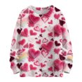 thumbnail image 2 of Dwralegc Womens Valentine Sweaters Heart Graphic Lightweight Sweaters Long Sleeve Knitted Casual 2026 Plus Size Pullover Hot Pink L, 2 of 4
